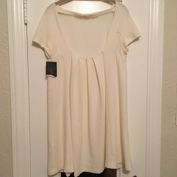 Zara Basics White Bow Detail Shift Dress NWT Sz Small - Picture 8 of 13